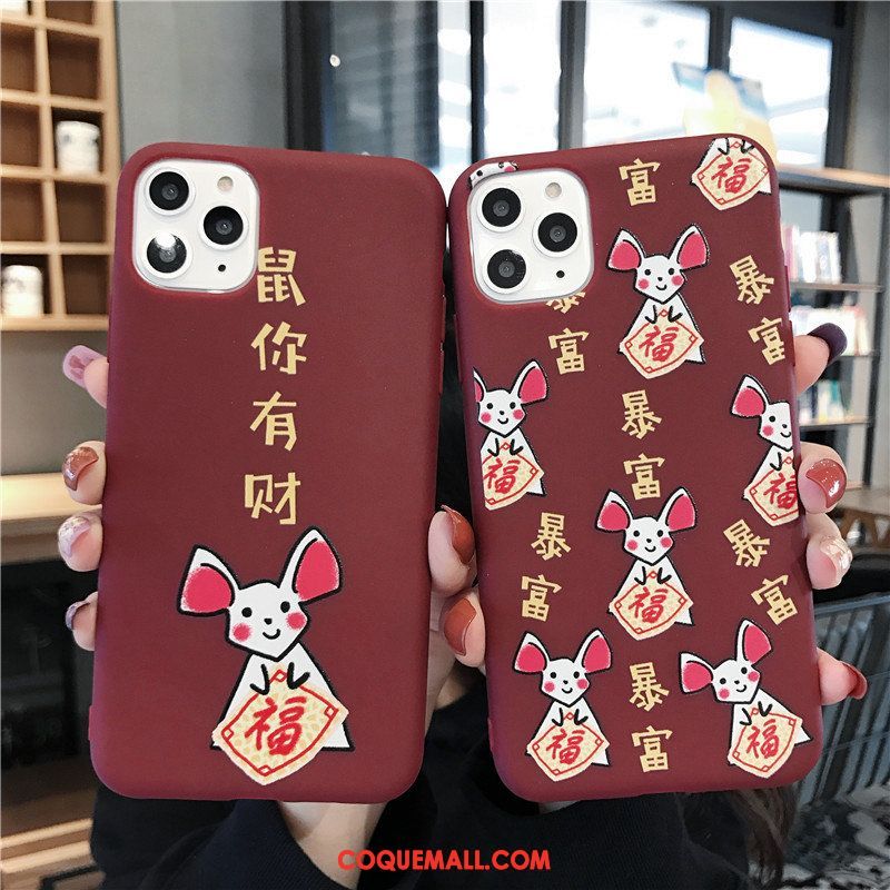 Étui iPhone 11 Pro Incassable Dessin Animé Rat, Coque iPhone 11 Pro Nouveau Téléphone Portable