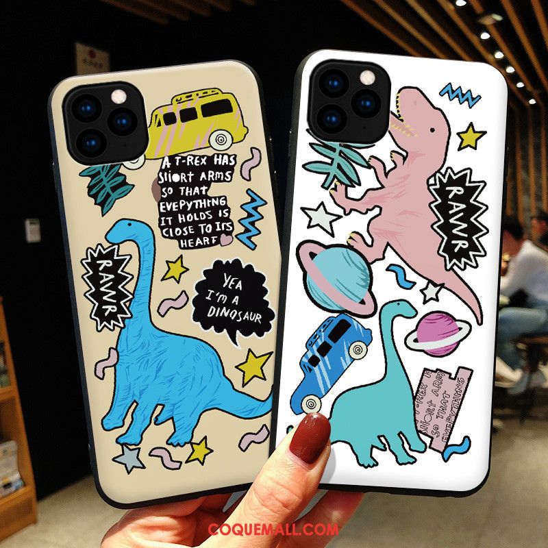 Étui iPhone 11 Pro Max Blanc Silicone Amoureux, Coque iPhone 11 Pro Max Protection Dragon