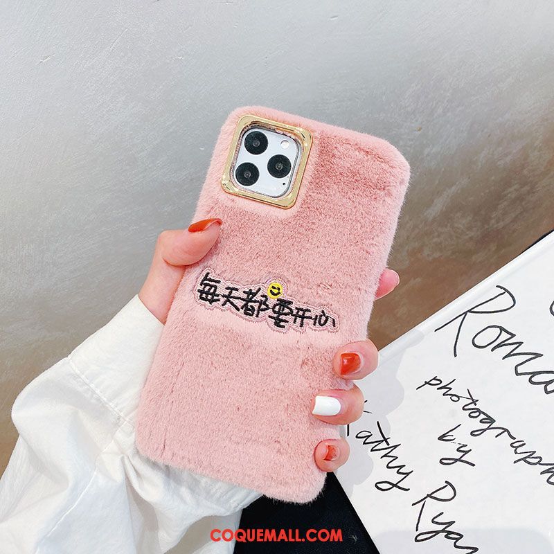 Étui iPhone 11 Pro Max Incassable Rose Dessin Animé, Coque iPhone 11 Pro Max Tout Compris Téléphone Portable