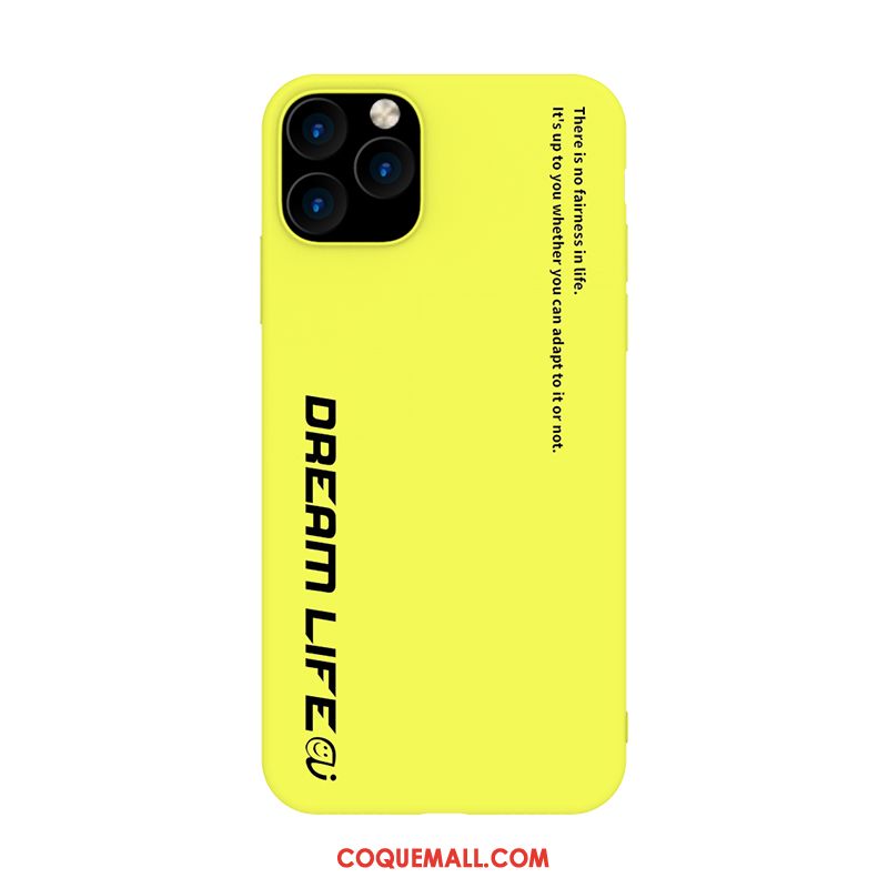 Étui iPhone 11 Pro Max Luxe Ornements Suspendus Marque De Tendance, Coque iPhone 11 Pro Max Jaune Fluide Doux