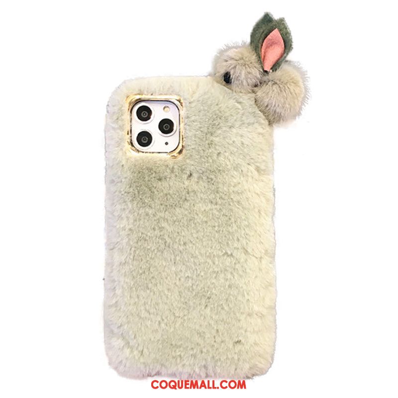 Étui iPhone 11 Pro Max Peluche Dimensionnel Téléphone Portable, Coque iPhone 11 Pro Max Velours Fluide Doux