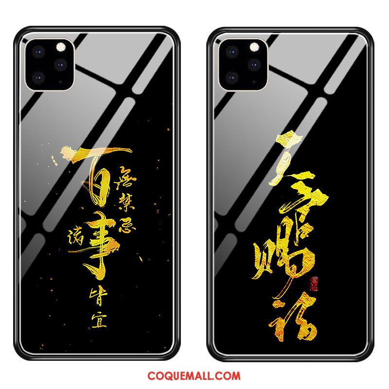 Étui iPhone 11 Pro Max Personnalité Style Chinois Créatif, Coque iPhone 11 Pro Max Incassable Net Rouge