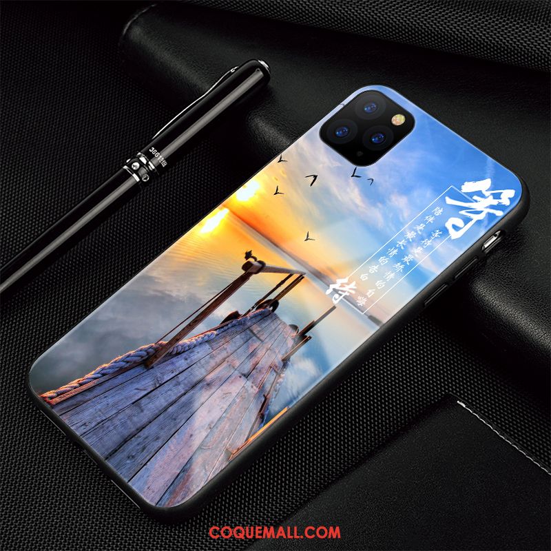 Étui iPhone 11 Pro Max Téléphone Portable Paysage Verre, Coque iPhone 11 Pro Max Protection Simple