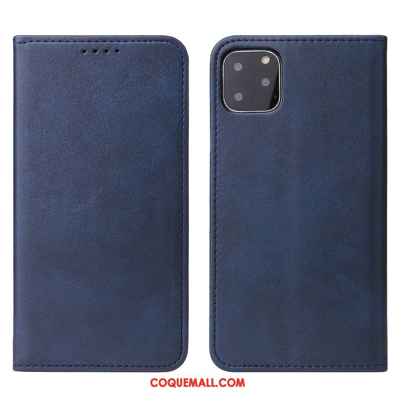 Étui iPhone 11 Pro Max Étoile Bleu En Cuir, Coque iPhone 11 Pro Max Nouveau Téléphone Portable