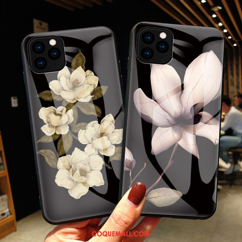 Étui iPhone 11 Pro Tout Compris Verre Fleur, Coque iPhone 11 Pro Protection Simple