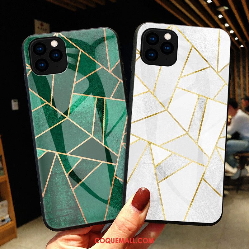 Étui iPhone 11 Pro Verre Vert Simple, Coque iPhone 11 Pro Créatif Motif