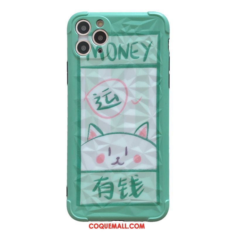 Étui iPhone 11 Pro Vert Charmant Dessin Animé, Coque iPhone 11 Pro Téléphone Portable