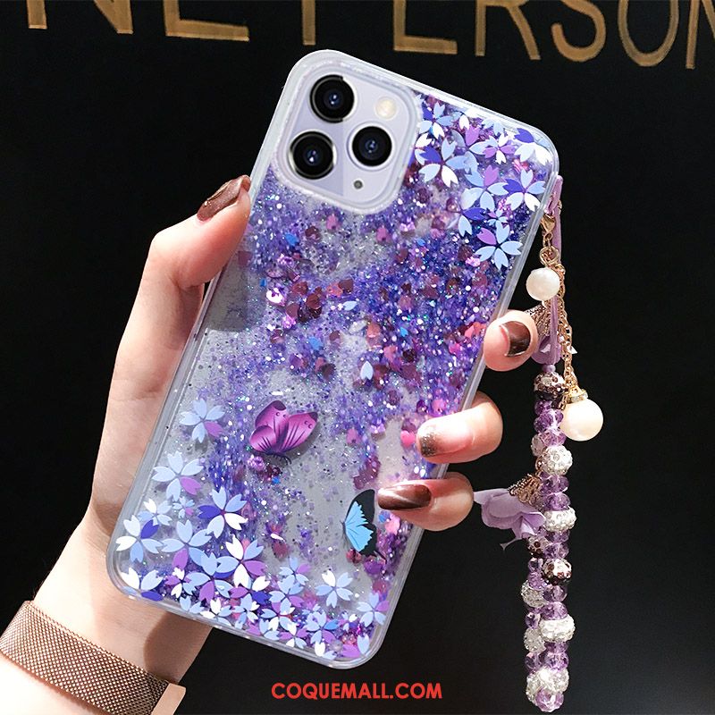 Étui iPhone 11 Pro Violet Incassable Téléphone Portable, Coque iPhone 11 Pro Quicksand Rose