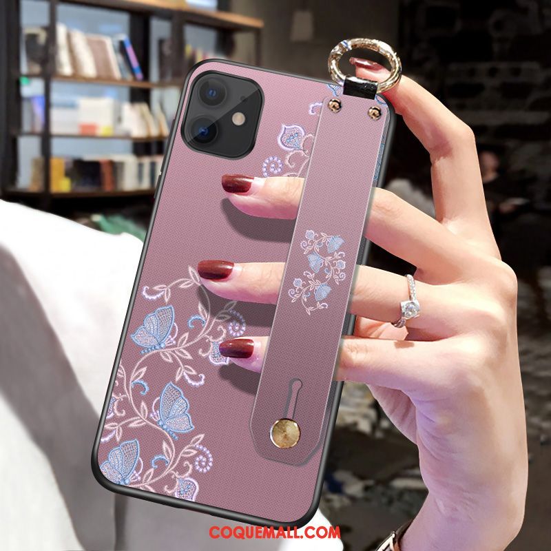 Étui iPhone 11 Rose Tout Compris Créatif, Coque iPhone 11 Incassable Net Rouge