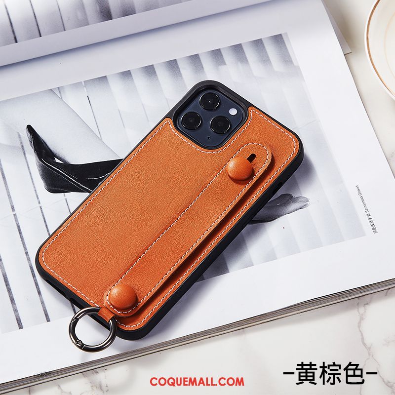 Étui iPhone 12 Pro Business Cuir Qualité, Coque iPhone 12 Pro Personnalité Tout Compris Braun