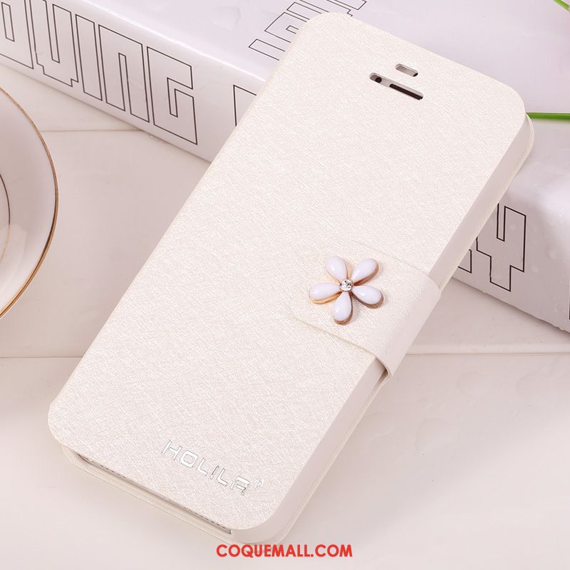 Étui iPhone 5 / 5s Protection Tendance Étui En Cuir, Coque iPhone 5 / 5s Téléphone Portable Blanc