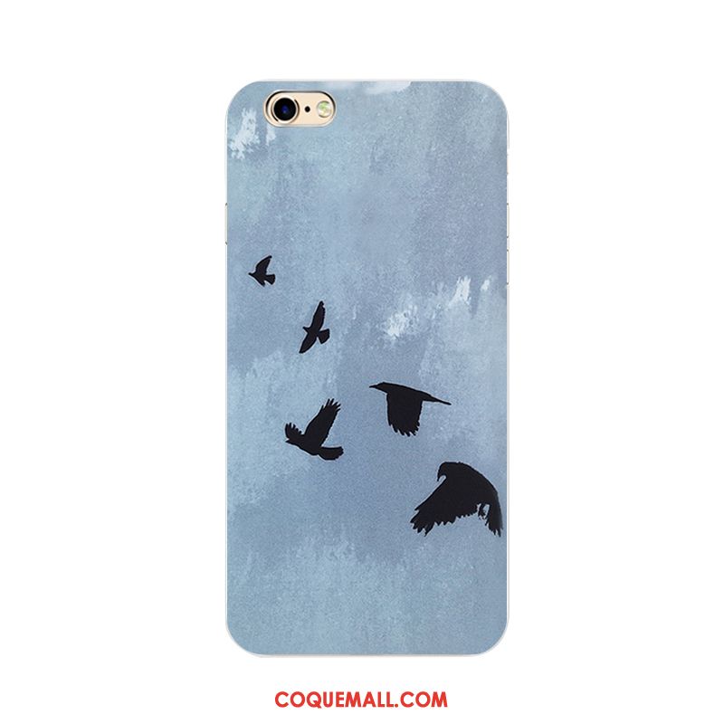 Étui iPhone 5c Peinte À La Main Plume Bleu, Coque iPhone 5c Silicone Protection