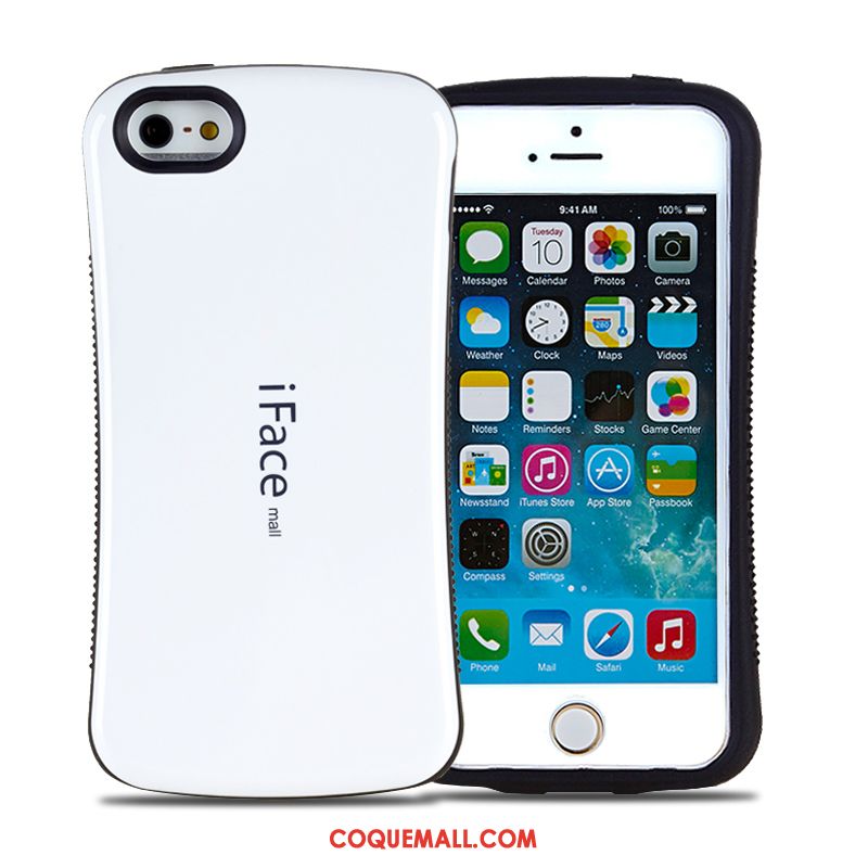 Étui iPhone 5c Support Blanc Téléphone Portable, Coque iPhone 5c Incassable Tendance