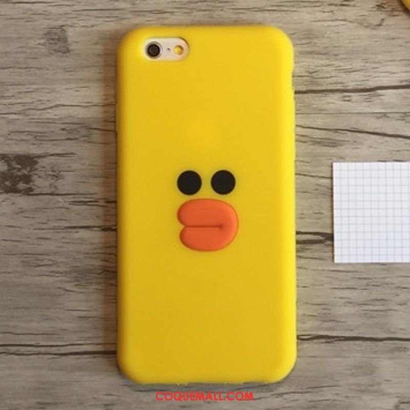 Étui iPhone 6 / 6s Fluide Doux Incassable Dessin Animé, Coque iPhone 6 / 6s Téléphone Portable Jaune