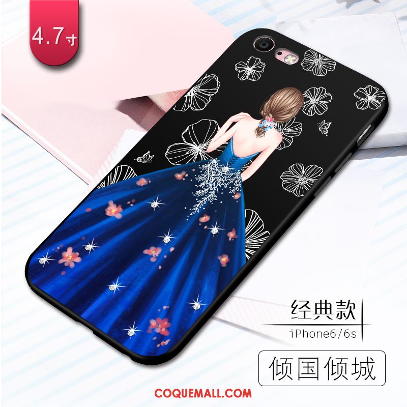 Étui iPhone 6 / 6s Fluide Doux Ornements Suspendus Délavé En Daim, Coque iPhone 6 / 6s Téléphone Portable Tout Compris