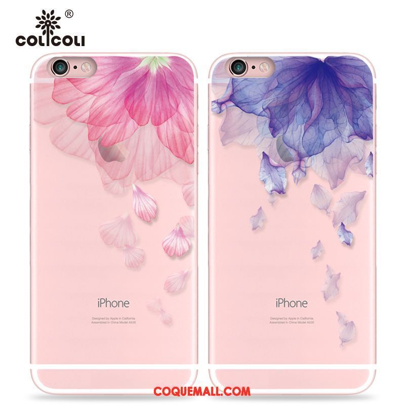 Étui iPhone 6 / 6s Frais Téléphone Portable Rose, Coque iPhone 6 / 6s Silicone Rose