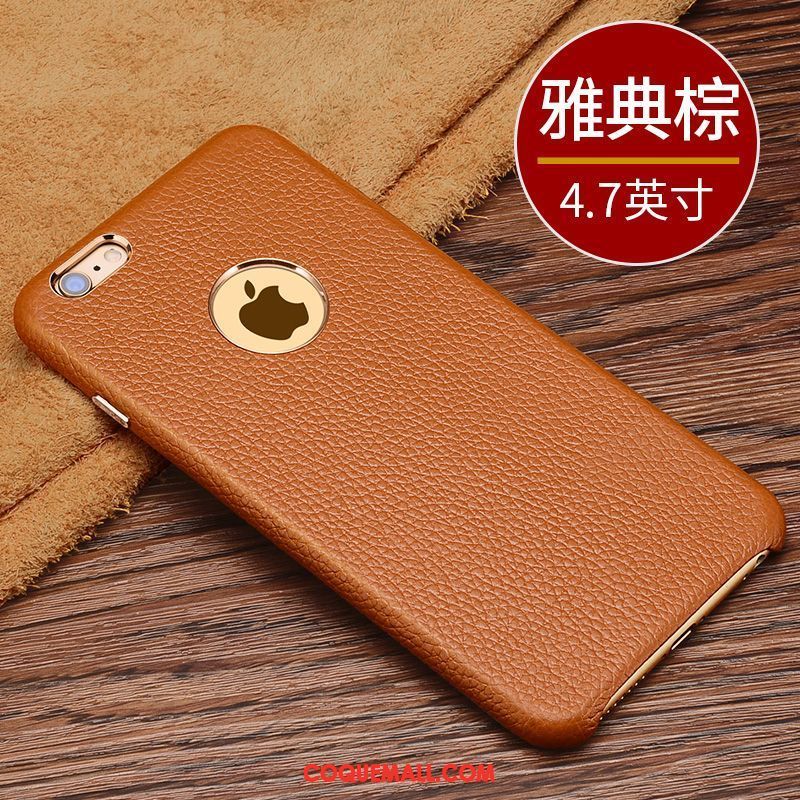 Étui iPhone 6 / 6s Luxe Nouveau Marque De Tendance, Coque iPhone 6 / 6s Qualité Téléphone Portable Braun