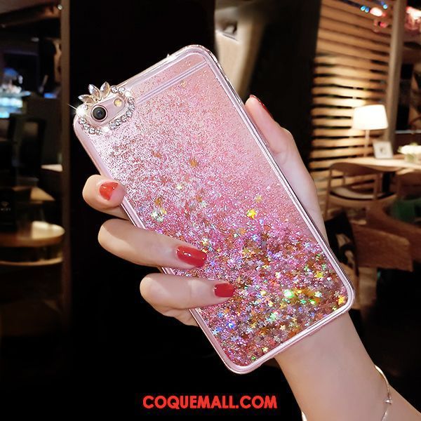 Étui iPhone 6 / 6s Plus Fluide Doux Transparent Créatif, Coque iPhone 6 / 6s Plus Rose Incassable