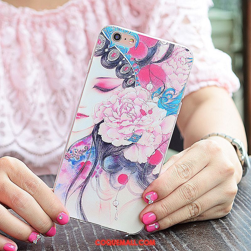 Étui iPhone 6 / 6s Plus Personnalité Protection Rose, Coque iPhone 6 / 6s Plus Opéra De Pékin Hua Dan