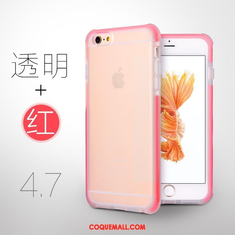 Étui iPhone 6 / 6s Téléphone Portable Transparent Silicone, Coque iPhone 6 / 6s Incassable Délavé En Daim