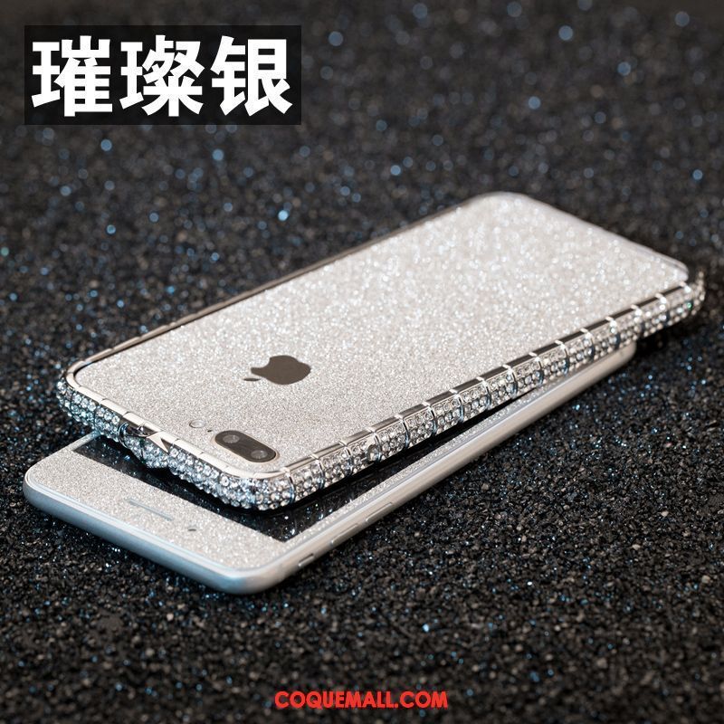 Étui iPhone 7 Plus Incruster Strass Nouveau Couleur, Coque iPhone 7 Plus Téléphone Portable Métal