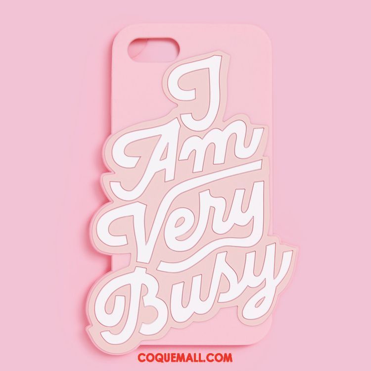 Étui iPhone 7 Silicone Rose Téléphone Portable, Coque iPhone 7 Rose Amoureux