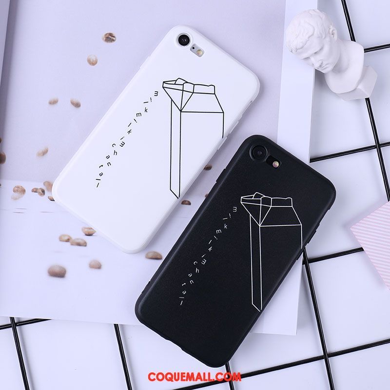 Étui iPhone 7 Tout Compris Fluide Doux Amoureux, Coque iPhone 7 Noir Blanc