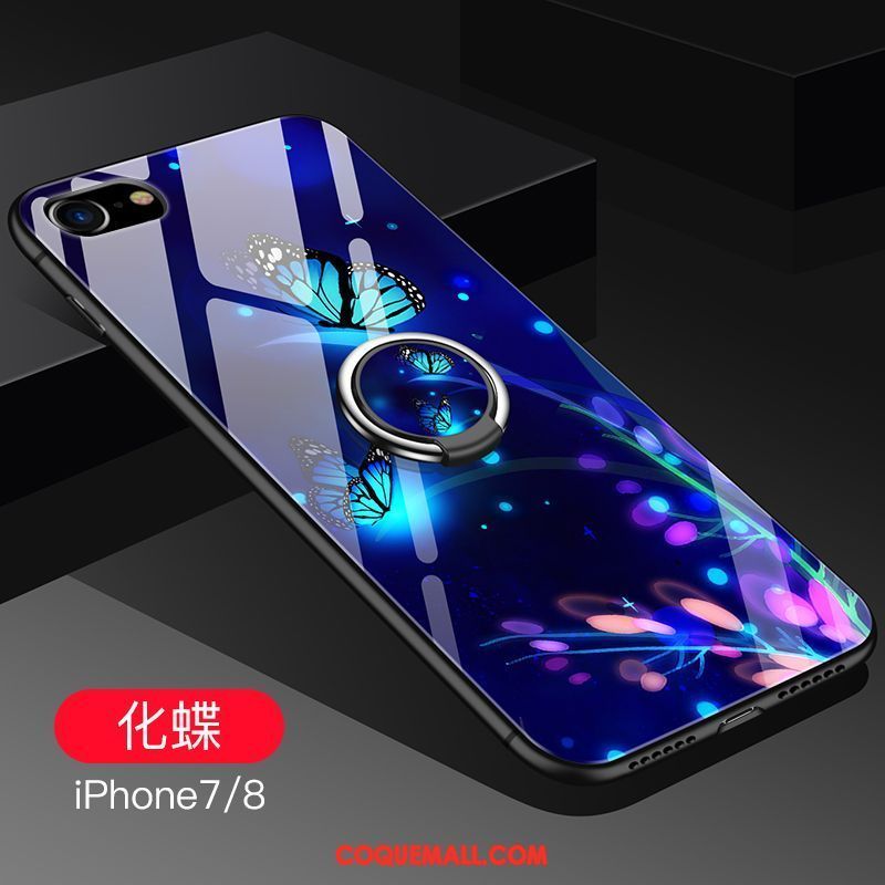 Étui iPhone 8 Fluide Doux Nouveau Créatif, Coque iPhone 8 Bleu Silicone