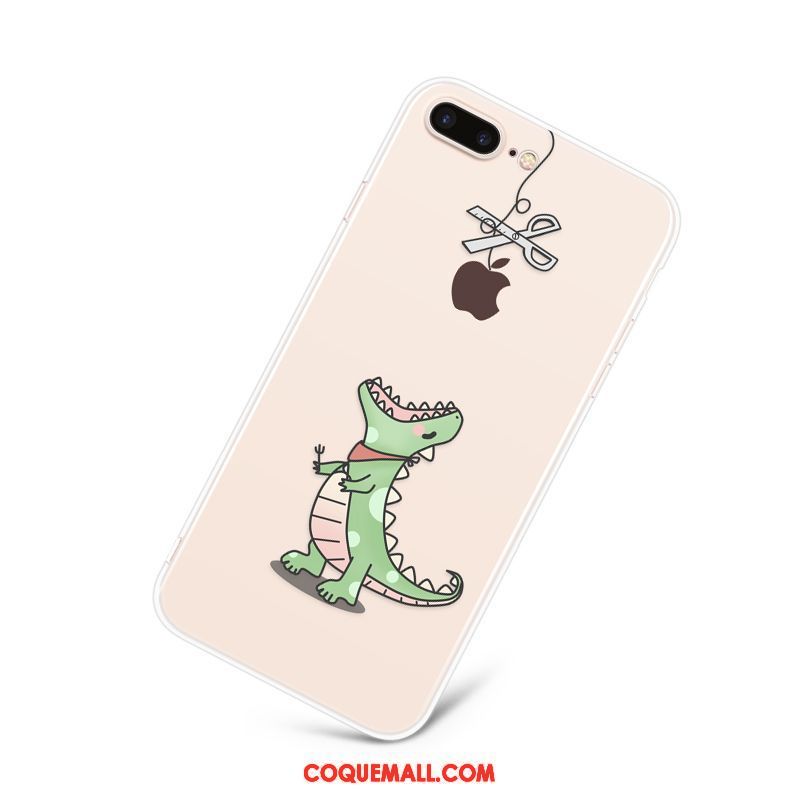 Étui iPhone 8 Plus Créatif Silicone Dessin Animé, Coque iPhone 8 Plus Vert Très Mince