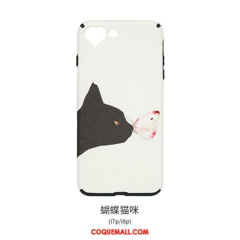 Étui iPhone 8 Plus Dessin Animé Silicone Cœur, Coque iPhone 8 Plus Téléphone Portable Nouveau