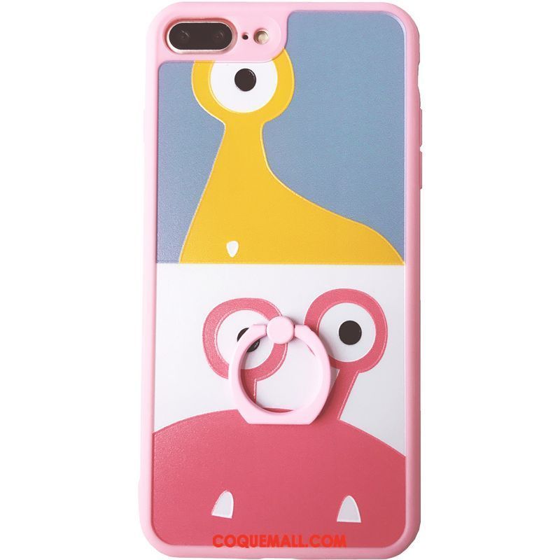 Étui iPhone 8 Plus Ornements Suspendus Cœur Charmant, Coque iPhone 8 Plus Dessin Animé Silicone