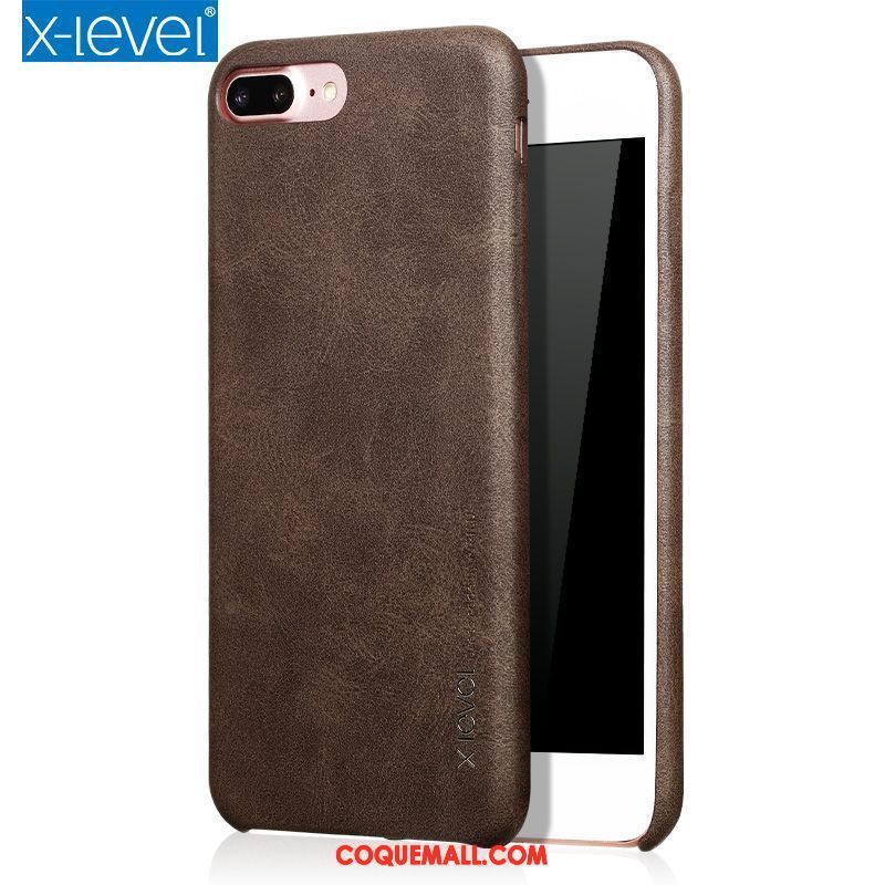 Étui iPhone 8 Plus Personnalité Luxe Foncé, Coque iPhone 8 Plus Protection Cuir