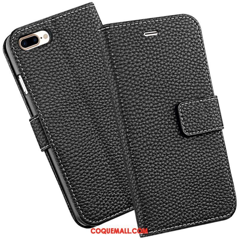 Étui iPhone 8 Plus Protection Étui En Cuir Clamshell, Coque iPhone 8 Plus Téléphone Portable Incassable