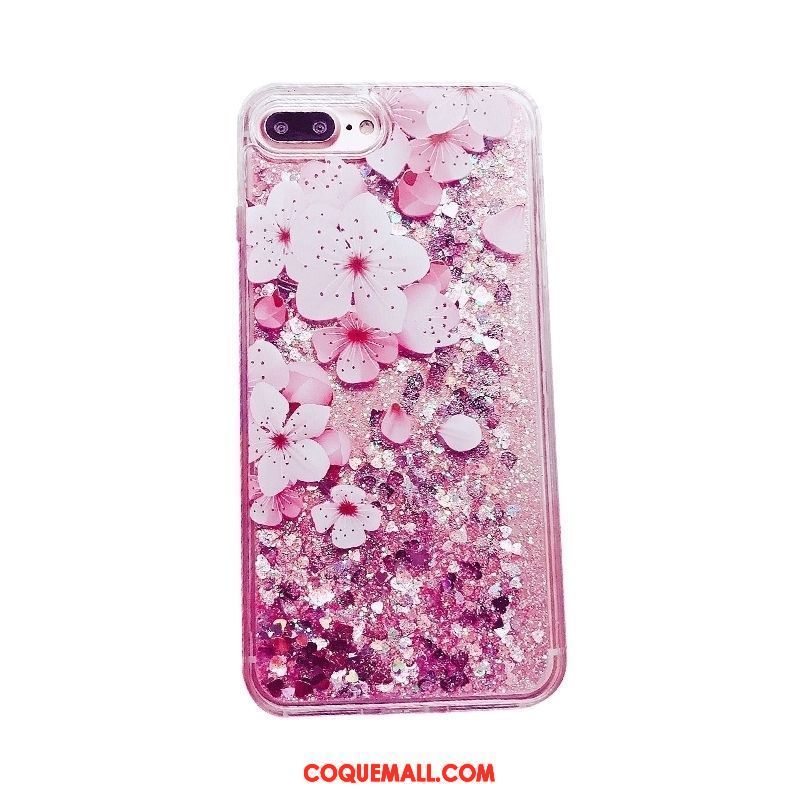 Étui iPhone 8 Plus Tendance Créatif Rose, Coque iPhone 8 Plus Personnalité Strass