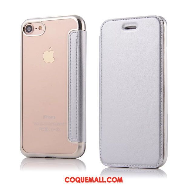 Étui iPhone 8 Étui En Cuir Blanc Silicone, Coque iPhone 8 Téléphone Portable Tout Compris