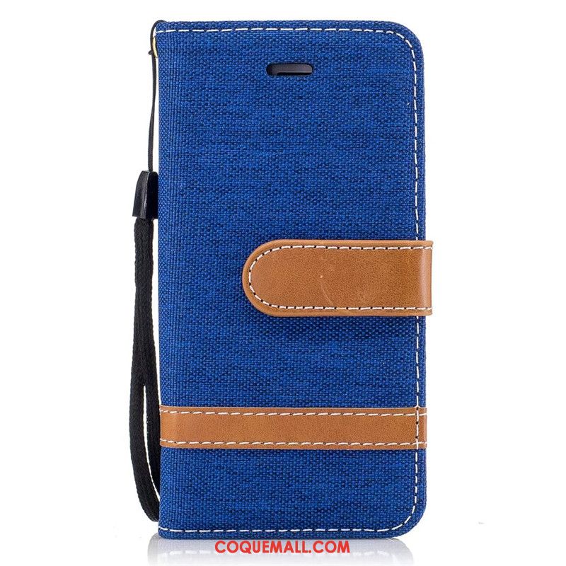 Étui iPhone Se 2020 Nouveau En Cuir Téléphone Portable, Coque iPhone Se 2020 Portefeuille Bleu