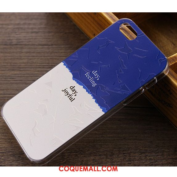 Étui iPhone Se Bleu Clair Charmant Marque De Tendance, Coque iPhone Se Dessin Animé Personnalité