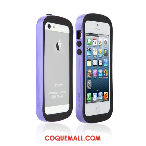 Étui iPhone Se Incassable Rafraîchissant Border, Coque iPhone Se Silicone Violet