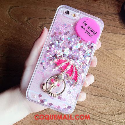 Étui iPhone Se Strass Violet Quicksand, Coque iPhone Se Incassable Protection