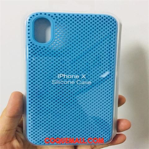 Étui iPhone X Bordure Vert Téléphone Portable, Coque iPhone X Silicone Mesh