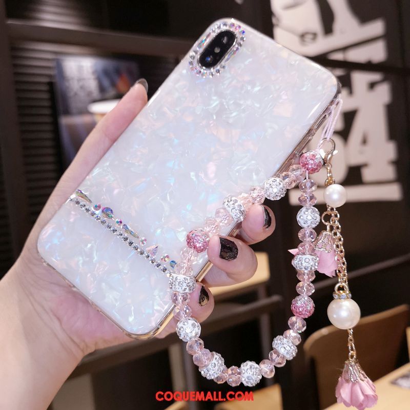 Étui iPhone X Incassable Strass Protection, Coque iPhone X Coquille Blanc