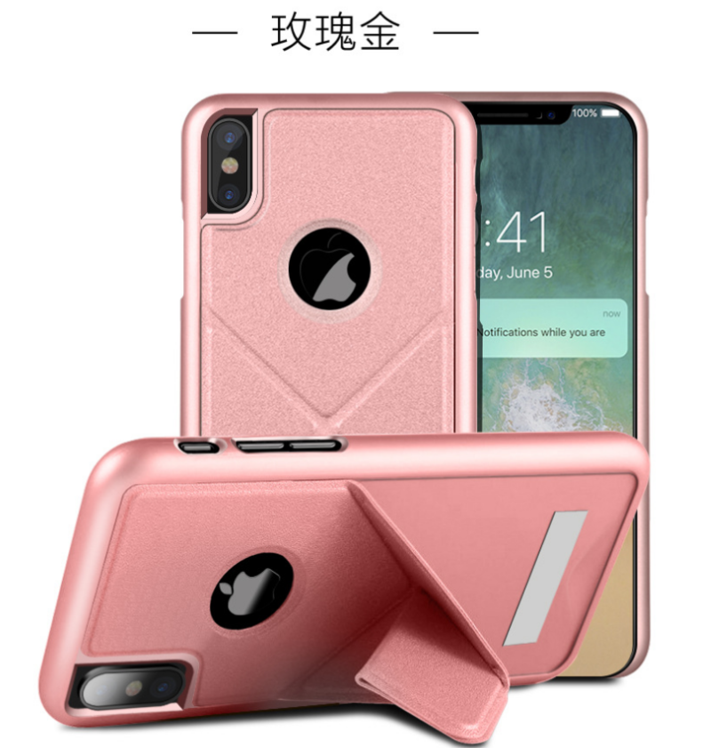 Étui iPhone X Magnétisme Étui En Cuir Support, Coque iPhone X Business Très Mince