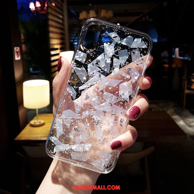 Étui iPhone X Marque De Tendance Silicone Fluide Doux, Coque iPhone X Transparent Incassable