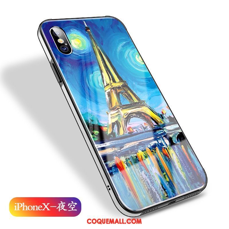 Étui iPhone X Marque De Tendance Téléphone Portable Verre, Coque iPhone X Tout Compris Incassable