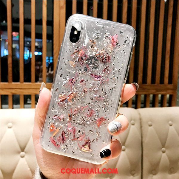 Étui iPhone X Transparent Silicone Téléphone Portable, Coque iPhone X Or Rose