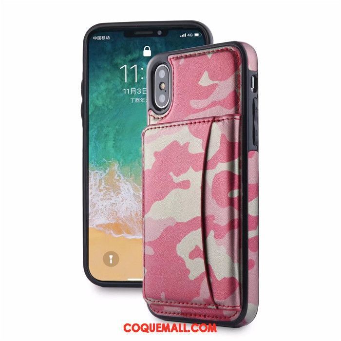 Étui iPhone X Téléphone Portable Étui En Cuir Carte, Coque iPhone X Sac Carte Nouveau