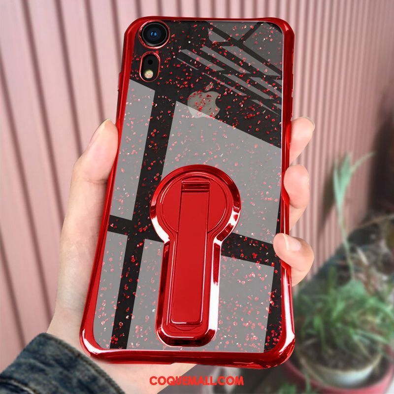 Étui iPhone Xr Créatif Fluide Doux Incassable, Coque iPhone Xr Net Rouge Rouge