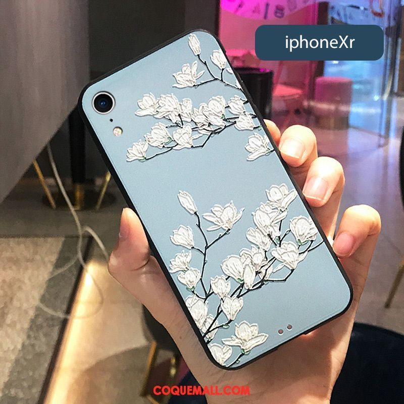 Étui iPhone Xr Nouveau Bleu Créatif, Coque iPhone Xr Personnalité Incassable