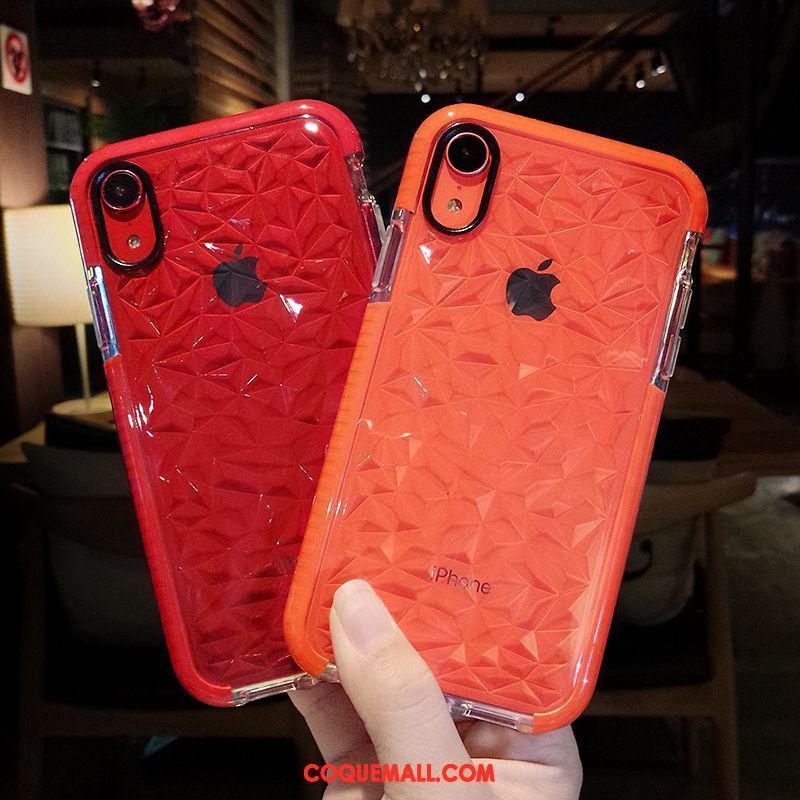 Étui iPhone Xr Personnalité Silicone Incassable, Coque iPhone Xr Transparent Marque De Tendance