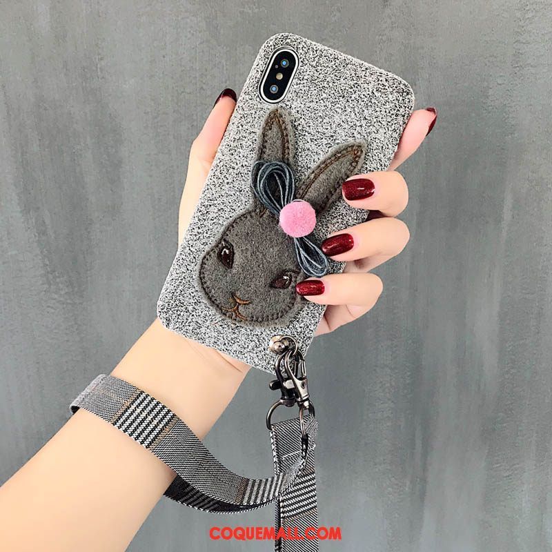 Étui iPhone Xs Fluide Doux Charmant Sac, Coque iPhone Xs Velours Créatif